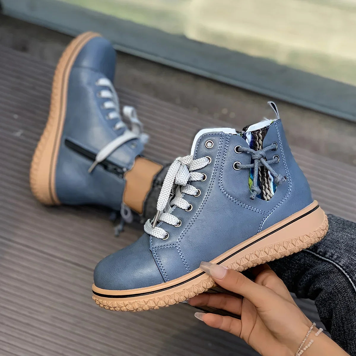 Nadia | Retro Lace-up Boots