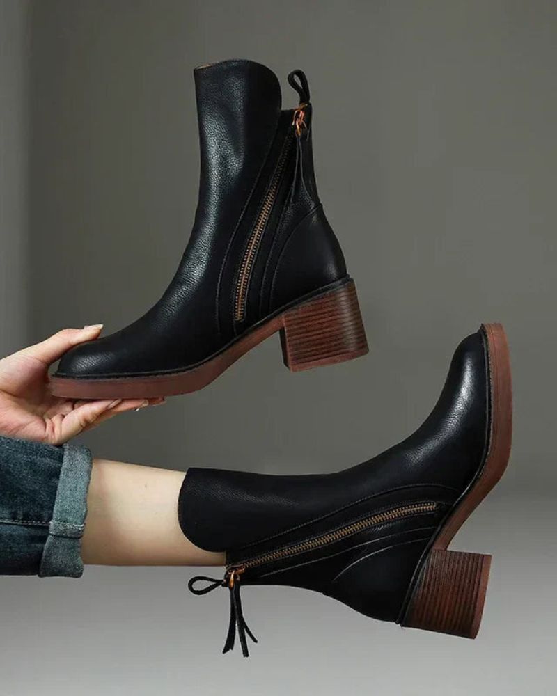 Gracie | Stylish Zip-Up Ankle Boots