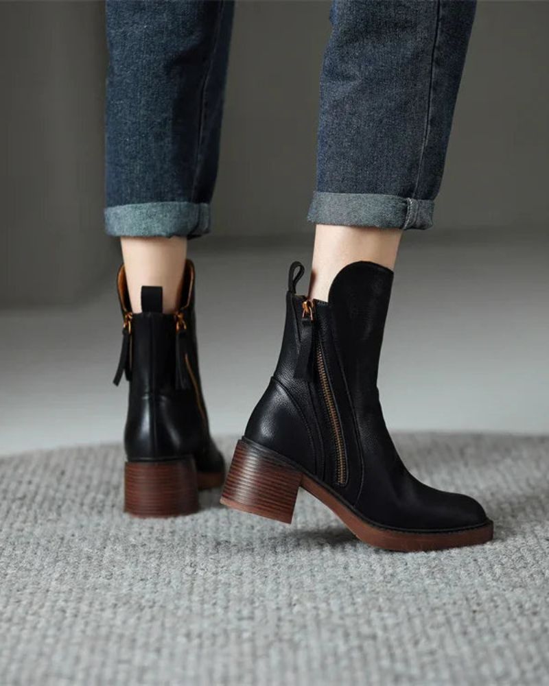 Gracie | Stylish Zip-Up Ankle Boots