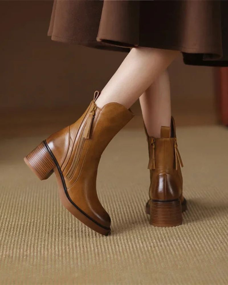Gracie | Stylish Zip-Up Ankle Boots