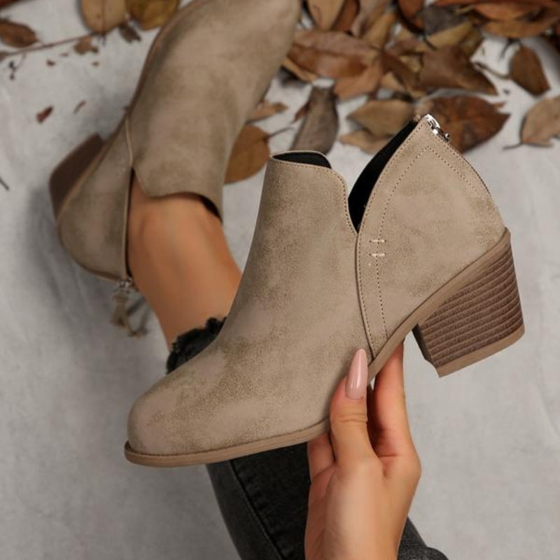 Ednalyn | Chic V-Style Ankle Boots