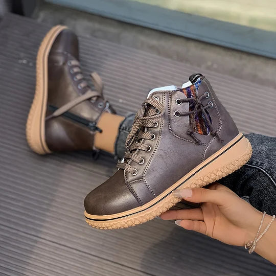 Nadia | Retro Lace-up Boots