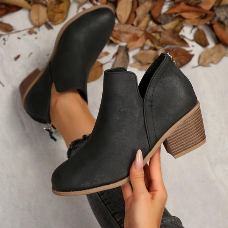 Ednalyn | Chic V-Style Ankle Boots