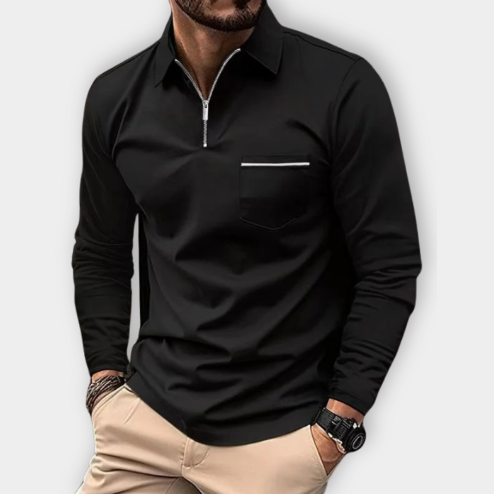 Maximus | Sleek Zip-Up Collared Shirt