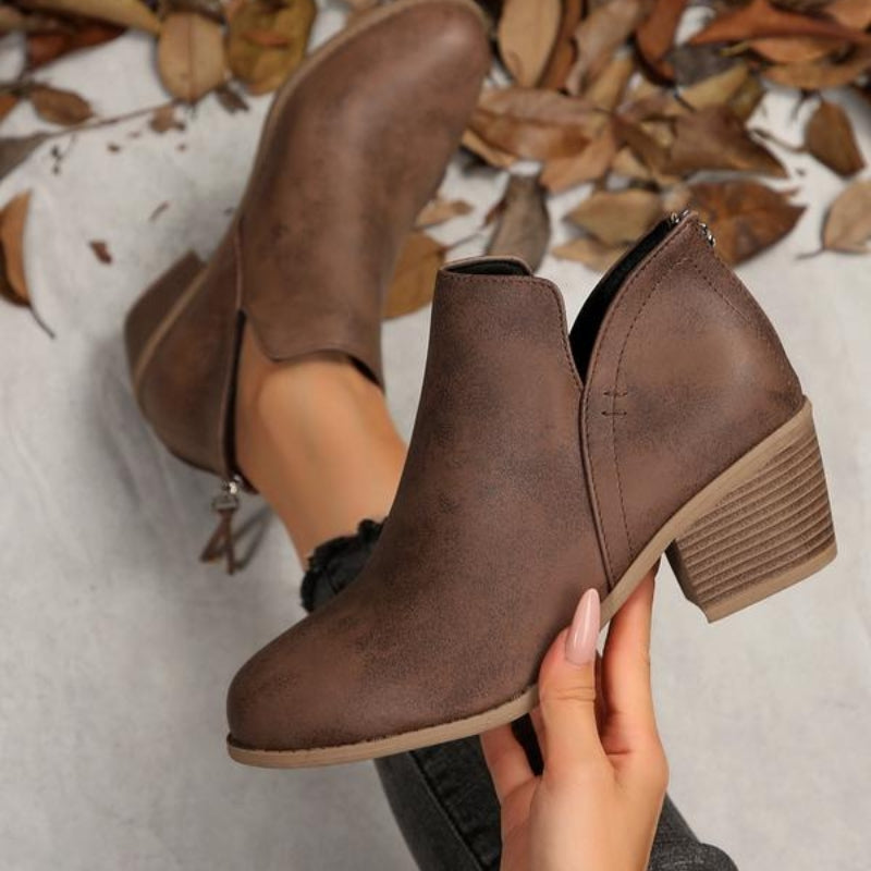 Ednalyn | Chic V-Style Ankle Boots
