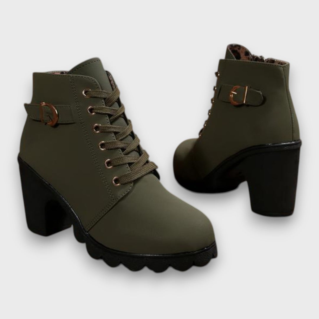 Ardella | Elegant Buckle Lace Boots