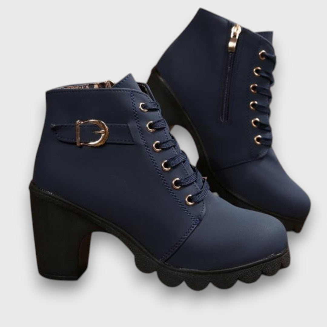 Ardella | Elegant Buckle Lace Boots