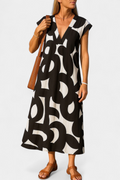 Anika | Casual V-Neck Print Dress