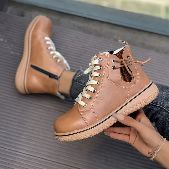 Nadia | Retro Lace-up Boots