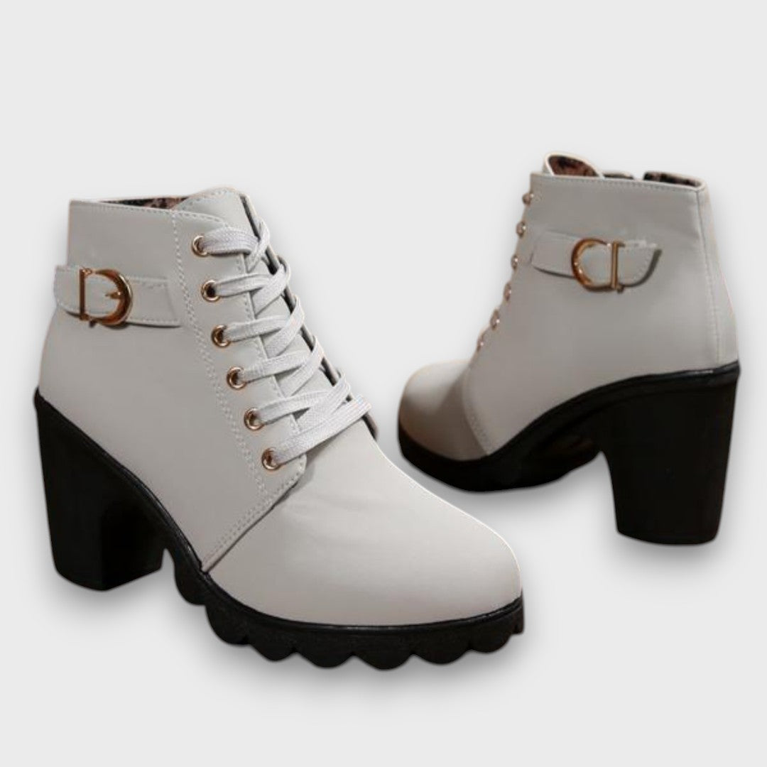 Ardella | Elegant Buckle Lace Boots