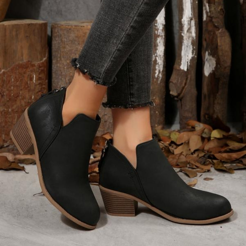 Ednalyn | Chic V-Style Ankle Boots