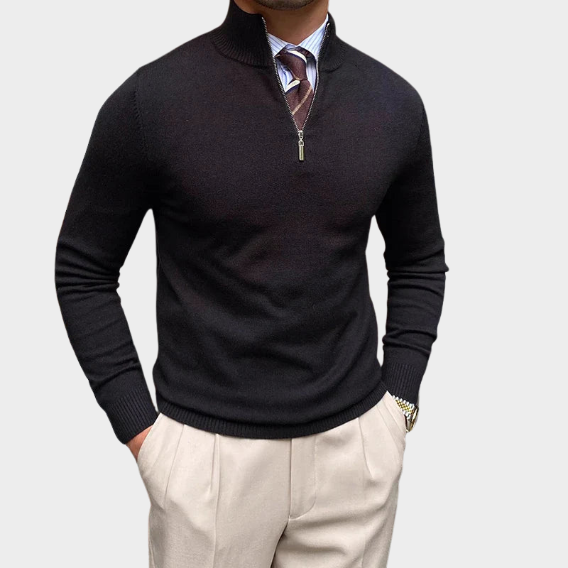Jevin | Classic Quarter-Zip Sweater