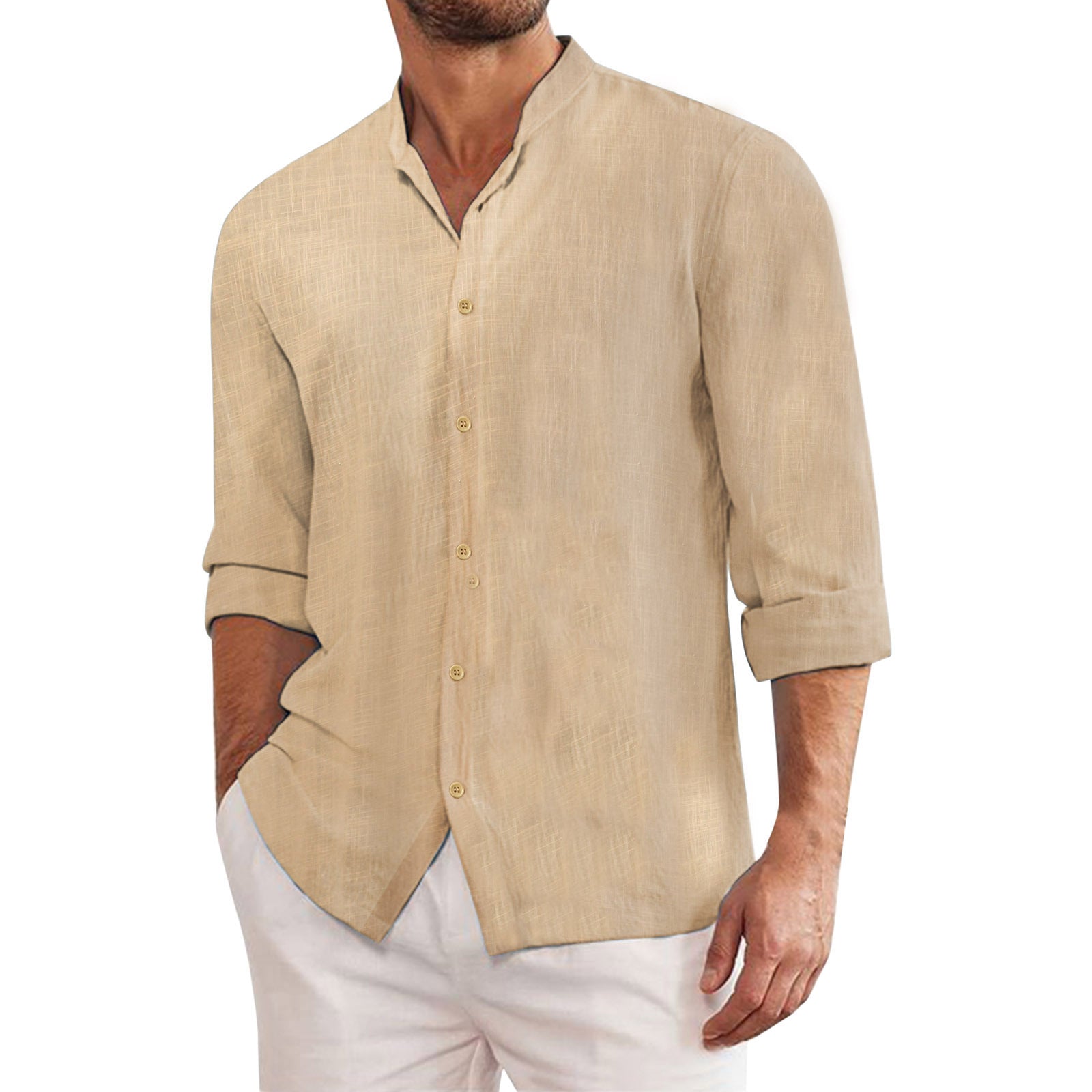 Omar | Chic Stand Collar Shirt