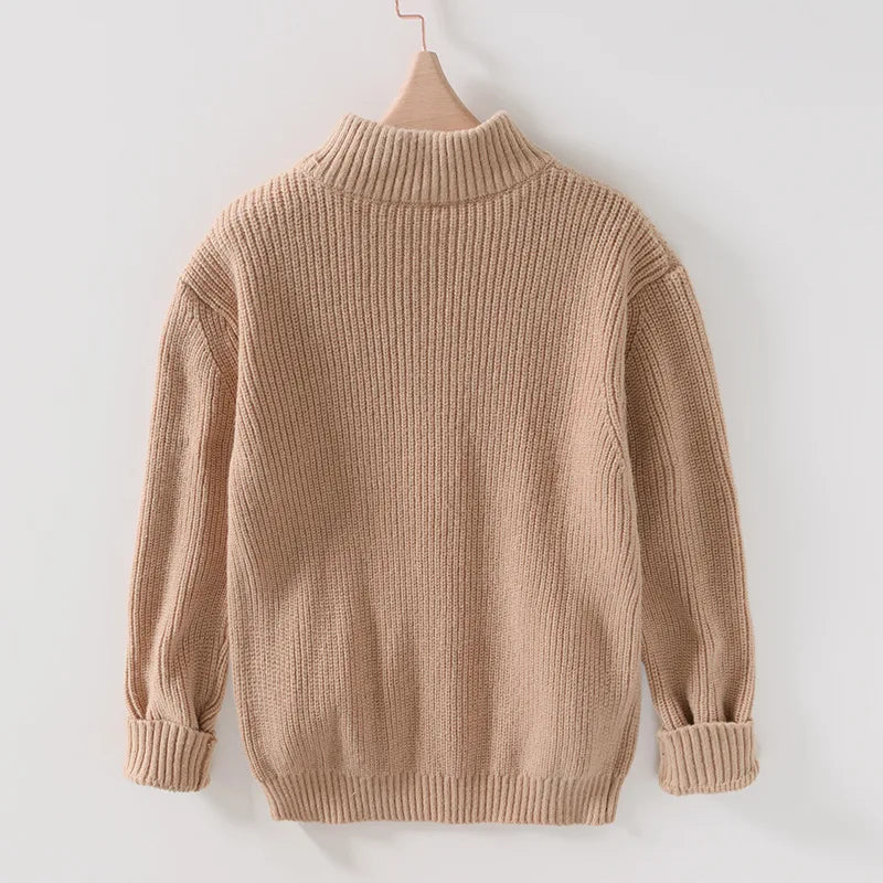 Gab | Classic Collar Zip-Up Sweater