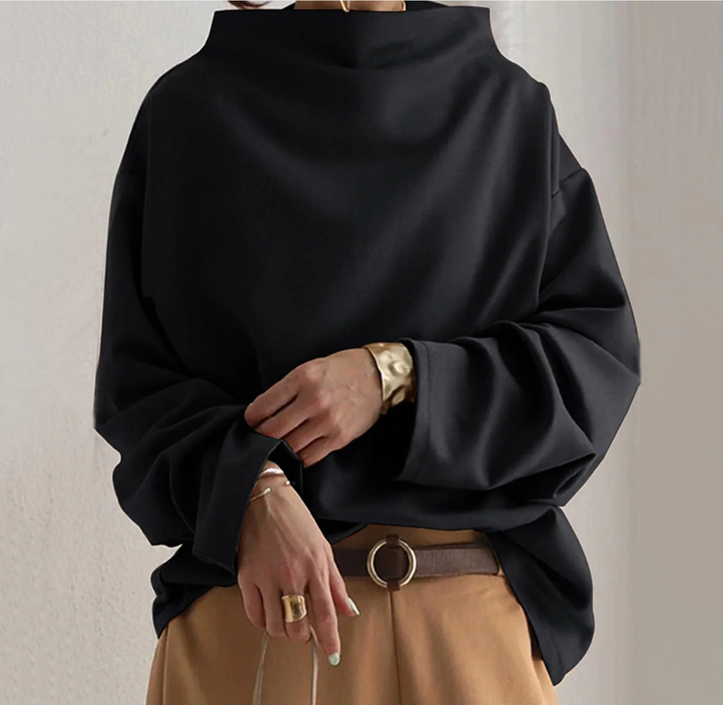 Aurea | Cozy Soft High Neck Top