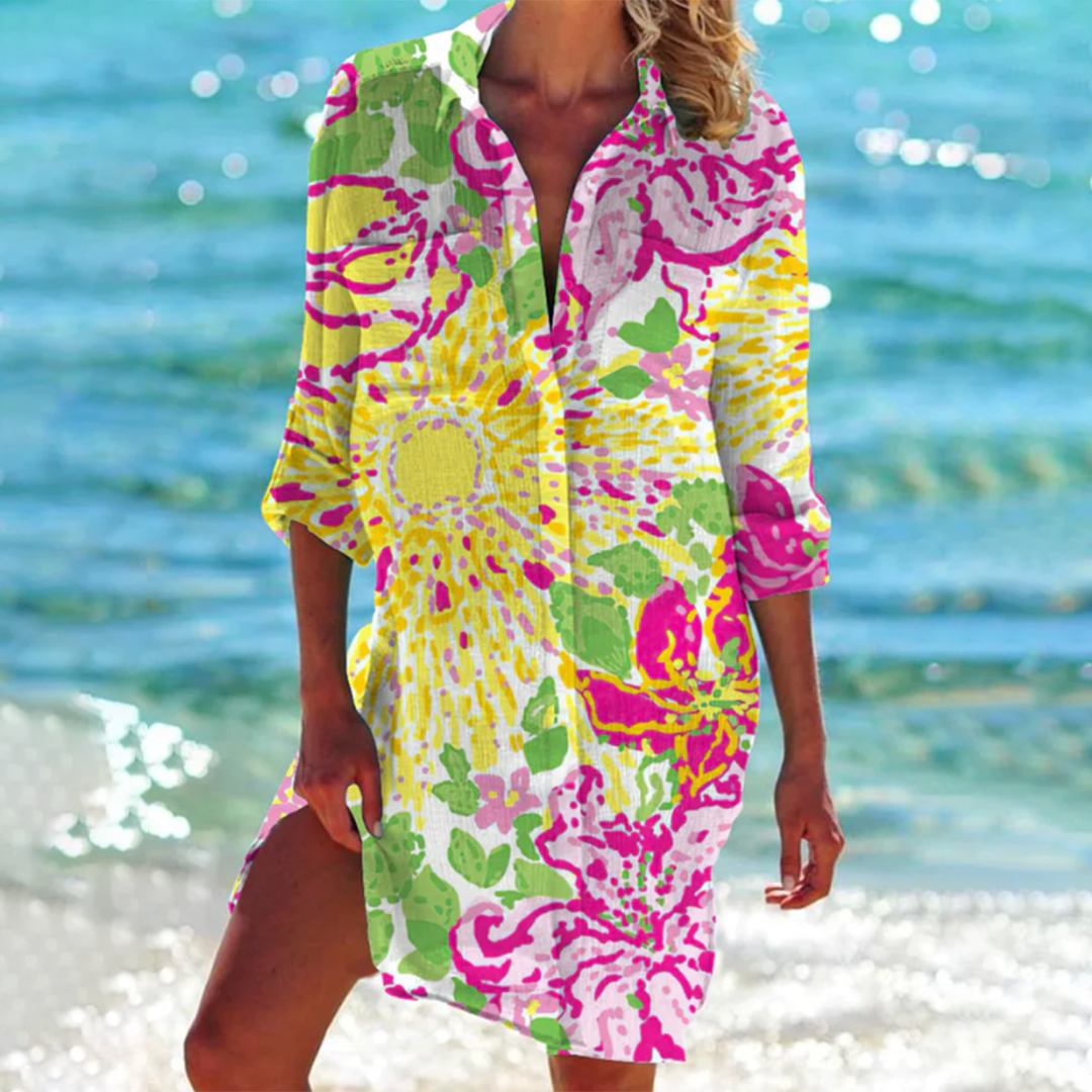 Lannie | Summer Splash Shirt Dress