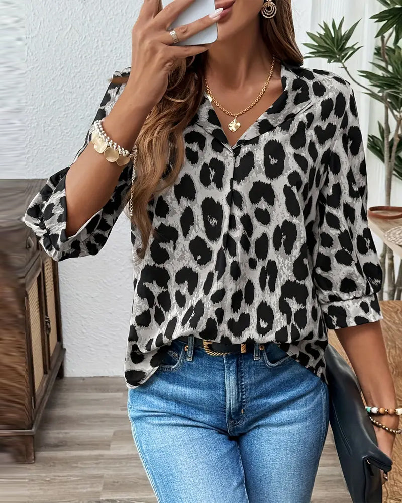 Shyree | Leopard Print Loose Blouse