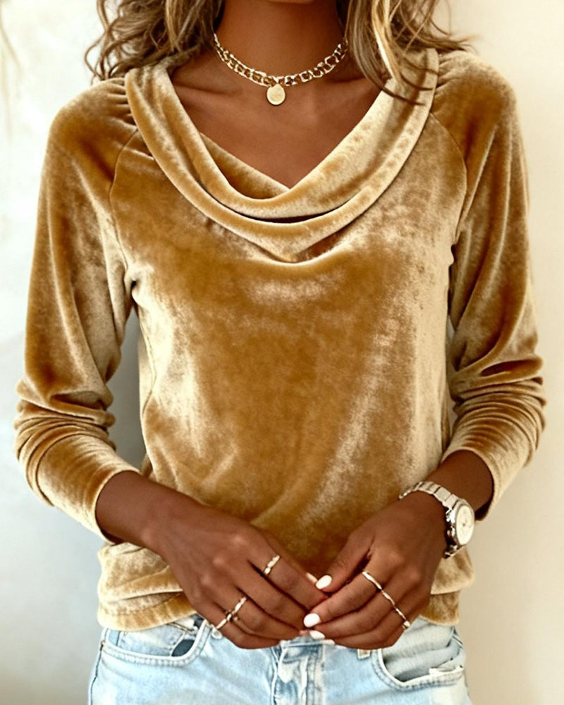 Mary | Chic Amber Drape Blouse