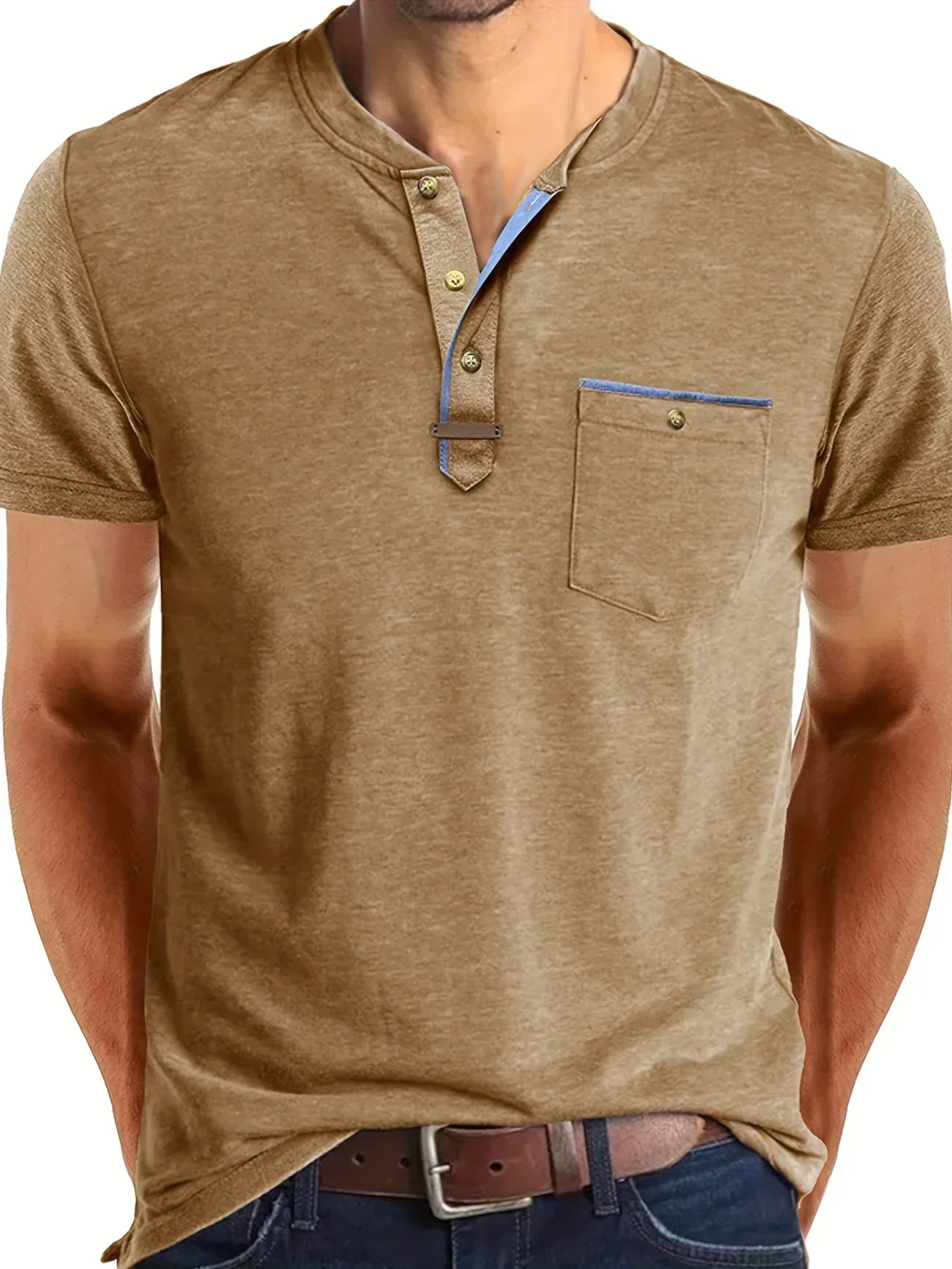 Slade | Classic Round Neck Pocket Shirt