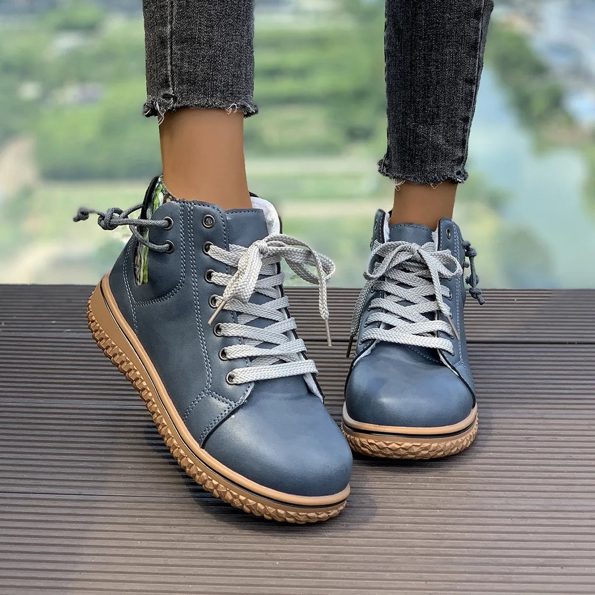 Nadia | Retro Lace-up Boots