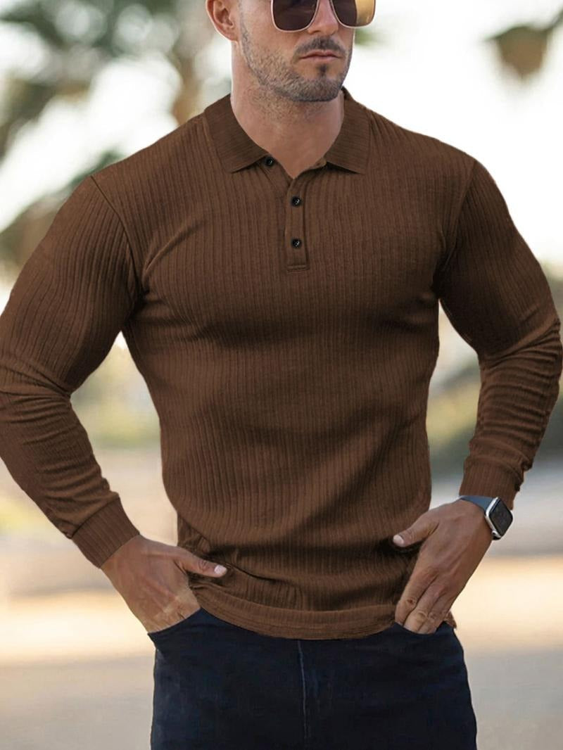 Leon | Stylish Fitted Long-Sleeve Polo