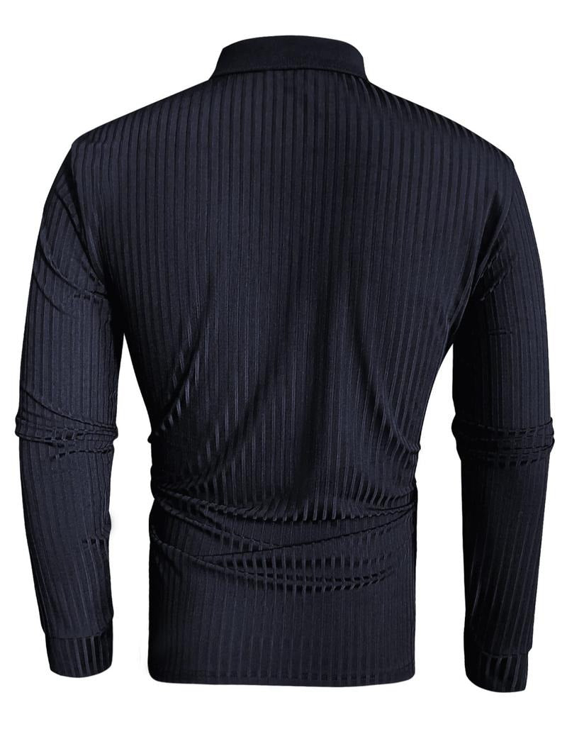 Leon | Stylish Fitted Long-Sleeve Polo