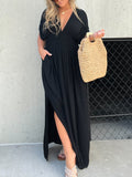 Alyza | Elegant V-Neck Maxi Dress