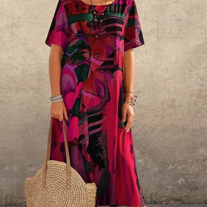 Tori | Vibrant Tropical Print Dress