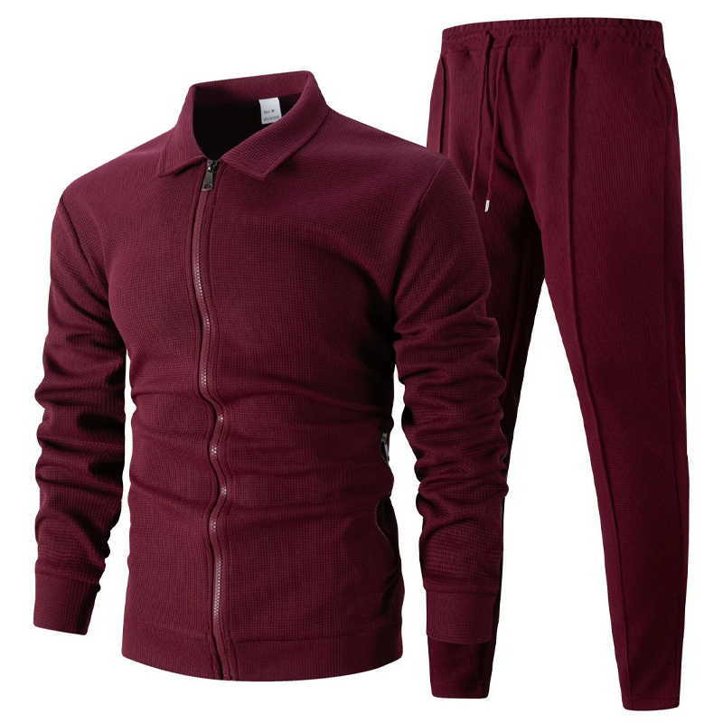 Matthew | Textured Full-Zip Casual Set